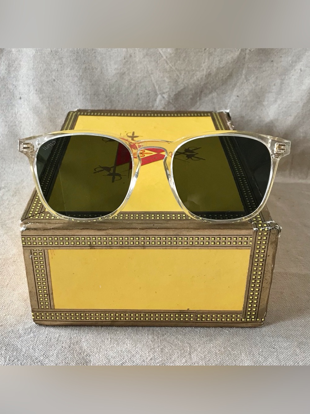 WMP Eyewear Nick Polarized Sunglasses Clear / Smoke Green